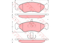 Brake Pad Set, disc brake COTEC GDB1221 TRW