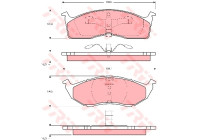 Brake Pad Set, disc brake COTEC GDB1236 TRW