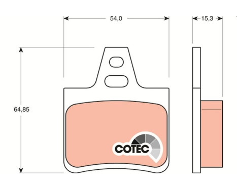 Brake Pad Set, disc brake COTEC GDB1247 TRW, Image 2