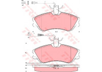 Brake Pad Set, disc brake COTEC GDB1260 TRW