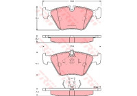 Brake Pad Set, disc brake COTEC GDB1264 TRW