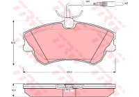 Brake Pad Set, disc brake COTEC GDB1270 TRW