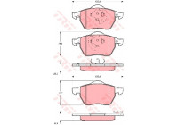 Brake Pad Set, disc brake COTEC GDB1275 TRW