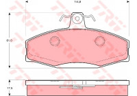 Brake Pad Set, disc brake COTEC GDB1280 TRW