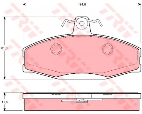 Brake Pad Set, disc brake COTEC GDB1280 TRW