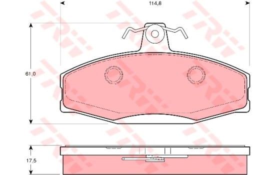 Brake Pad Set, disc brake COTEC GDB1280 TRW