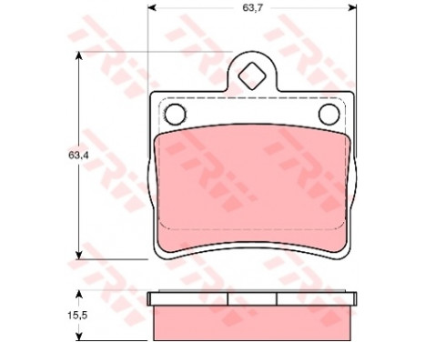 Brake Pad Set, disc brake COTEC GDB1283 TRW