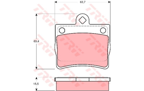 Brake Pad Set, disc brake COTEC GDB1283 TRW