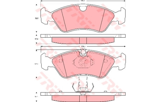 Brake Pad Set, disc brake COTEC GDB1300 TRW