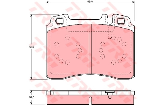 Brake Pad Set, disc brake COTEC GDB1318 TRW