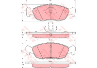 Brake Pad Set, disc brake COTEC GDB1322 TRW