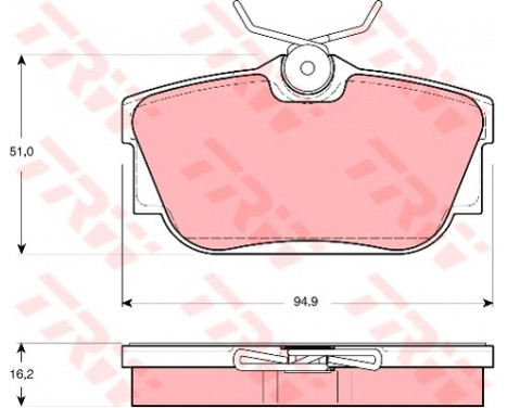 Brake Pad Set, disc brake COTEC GDB1325 TRW