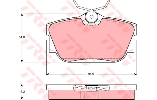 Brake Pad Set, disc brake COTEC GDB1325 TRW