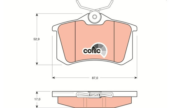Brake Pad Set, disc brake COTEC GDB1330 TRW, Image 8