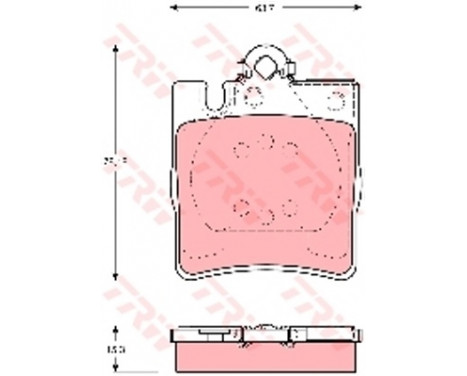 Brake Pad Set, disc brake COTEC GDB1334 TRW