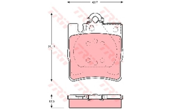 Brake Pad Set, disc brake COTEC GDB1334 TRW