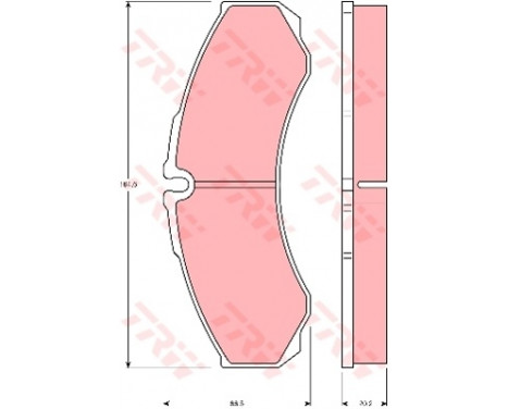 Brake Pad Set, disc brake COTEC GDB1345 TRW