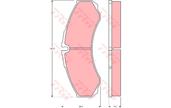 Brake Pad Set, disc brake COTEC GDB1345 TRW