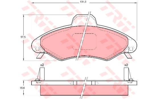 Brake Pad Set, disc brake COTEC GDB1349 TRW