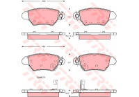 Brake Pad Set, disc brake COTEC GDB1352 TRW