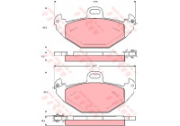 Brake Pad Set, disc brake COTEC GDB1353 TRW