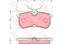 Brake Pad Set, disc brake COTEC GDB1354 TRW