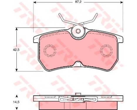 Brake Pad Set, disc brake COTEC GDB1354 TRW