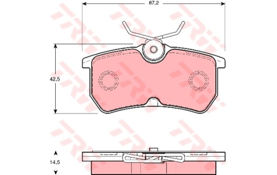 Brake Pad Set, disc brake COTEC GDB1354 TRW