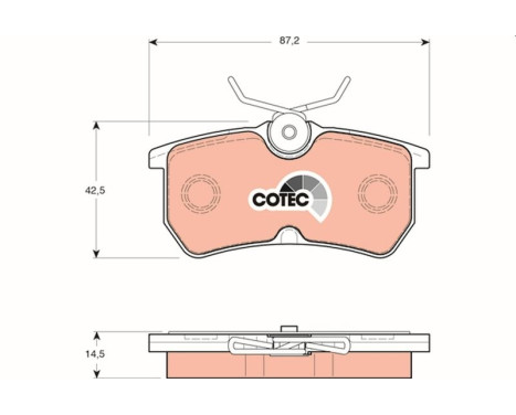 Brake Pad Set, disc brake COTEC GDB1354 TRW, Image 2