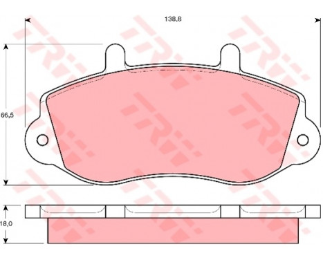 Brake Pad Set, disc brake COTEC GDB1380 TRW