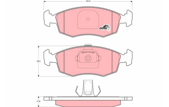Brake Pad Set, disc brake COTEC GDB1383 TRW, Image 2