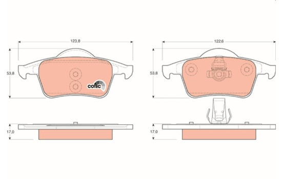 Brake Pad Set, disc brake COTEC GDB1389 TRW, Image 2