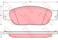 Brake Pad Set, disc brake COTEC GDB1401 TRW