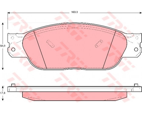 Brake Pad Set, disc brake COTEC GDB1401 TRW