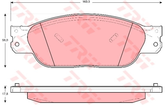 Brake Pad Set, disc brake COTEC GDB1401 TRW