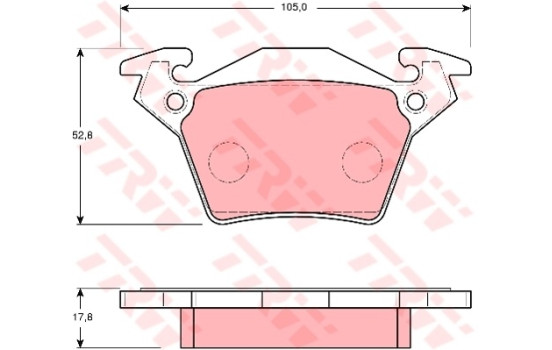 Brake Pad Set, disc brake COTEC GDB1408 TRW
