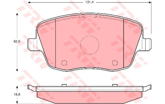 Brake Pad Set, disc brake COTEC GDB1414 TRW
