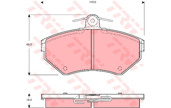 Brake Pad Set, disc brake COTEC GDB1437 TRW
