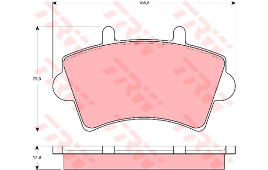 Brake Pad Set, disc brake COTEC GDB1442 TRW