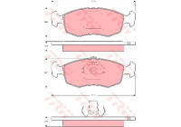 Brake Pad Set, disc brake COTEC GDB1443 TRW