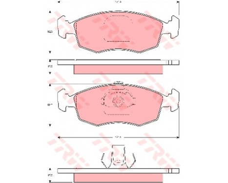 Brake Pad Set, disc brake COTEC GDB1443 TRW