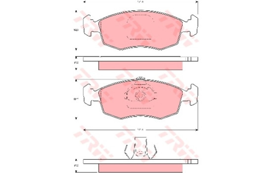 Brake Pad Set, disc brake COTEC GDB1443 TRW