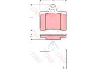 Brake Pad Set, disc brake COTEC GDB1450 TRW