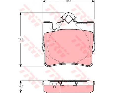 Brake Pad Set, disc brake COTEC GDB1455 TRW