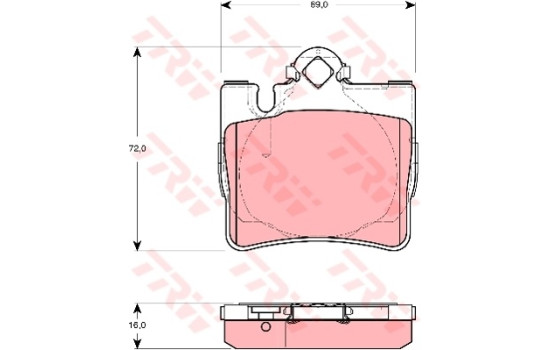 Brake Pad Set, disc brake COTEC GDB1455 TRW
