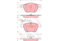 Brake Pad Set, disc brake COTEC GDB1460 TRW