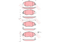 Brake Pad Set, disc brake COTEC GDB1461 TRW