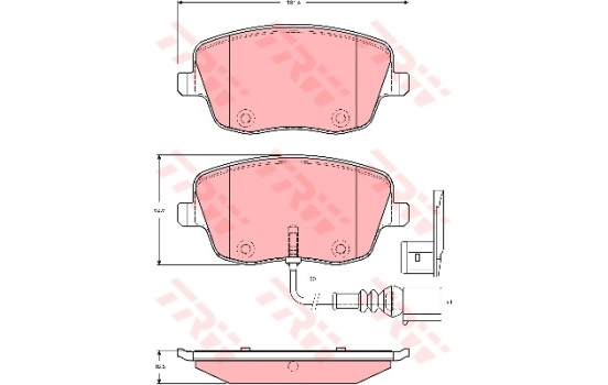 Brake Pad Set, disc brake COTEC GDB1472 TRW