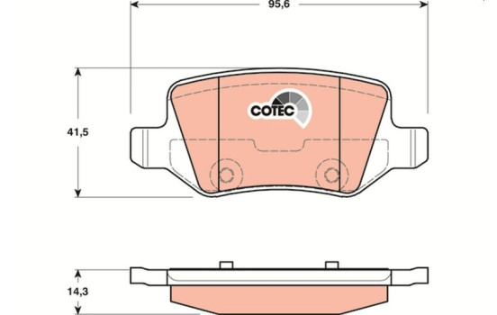 Brake Pad Set, disc brake COTEC GDB1481 TRW, Image 2