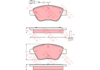 Brake Pad Set, disc brake COTEC GDB1482 TRW